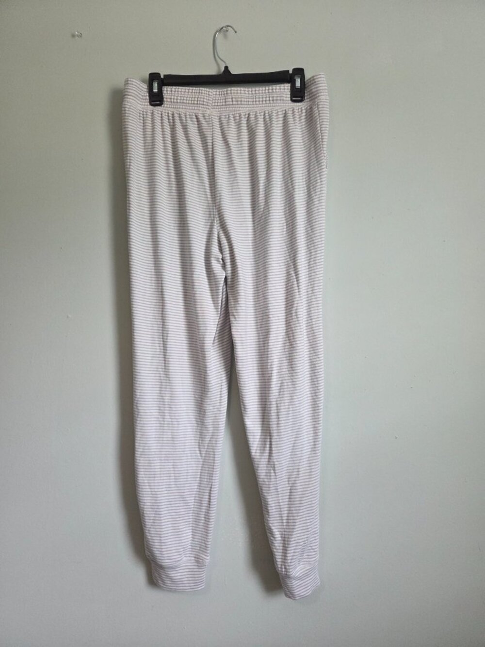 Loft Pajama Set Women's Medium Henley Gray Striped Drawstring Sleepwear NWOT - Picture 10 of 11